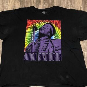 Vibrant Black Jimi Hendrix Graphic Tee